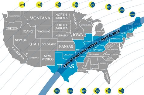 Total Solar Eclipse on April 8, 2024: Path Map and .